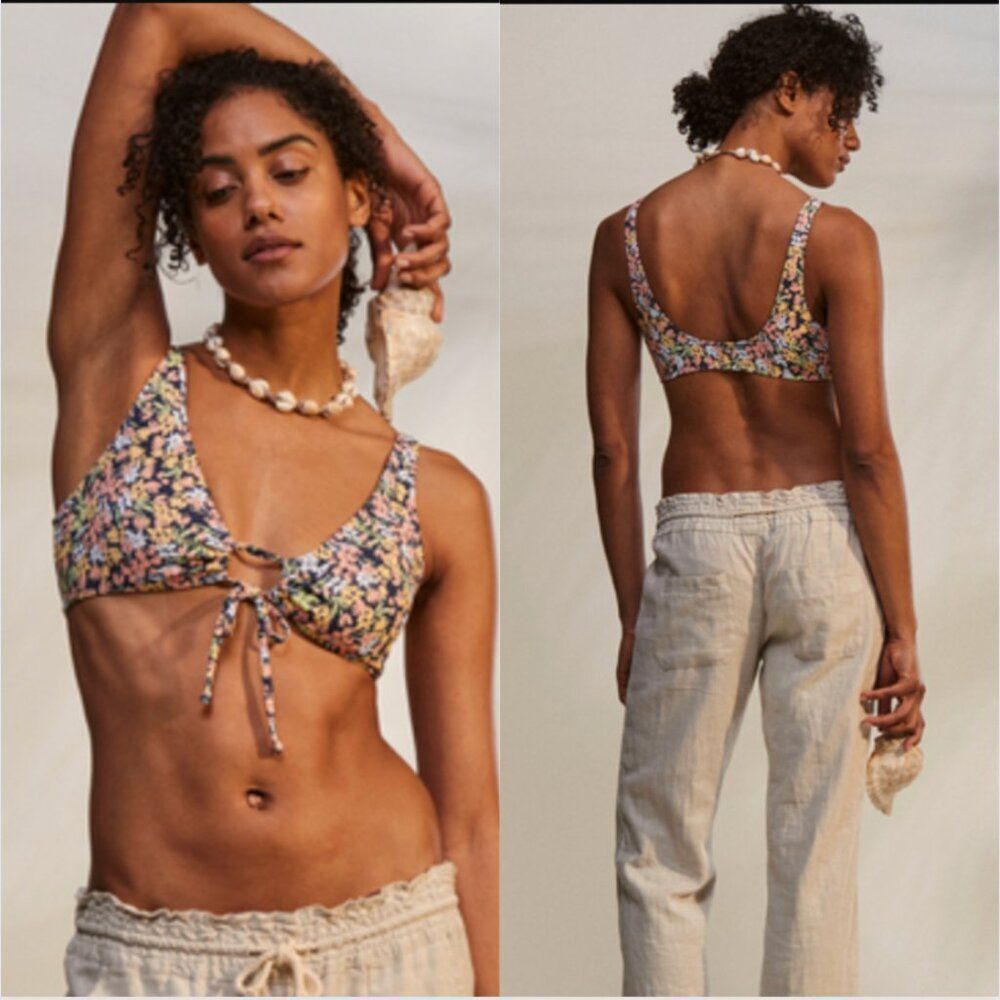 Roxy Beach Classics Bralette Bikini Top Sz Large